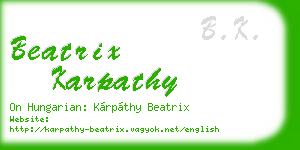 beatrix karpathy business card